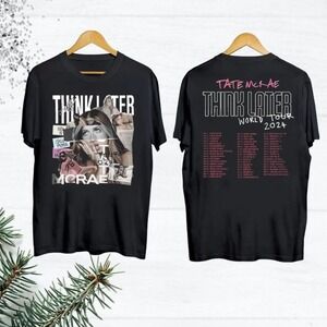 Tate Mcrae The Think Later World Tour 2024 Tour Shirt 2 Sided